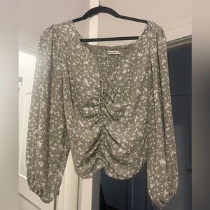 Abercrombie Long-Sleeve Cinched Front Top